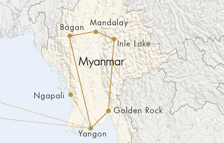 Circuit Birmanie avec carte