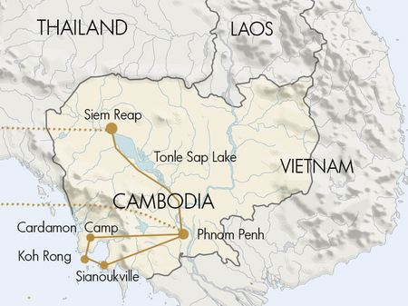 Itinéraire grand circuit Cambodge