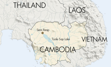 Voyage Cambodge avec carte