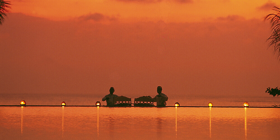 Vacances romantiques à Bali à Jimbaran - coucher de soleil