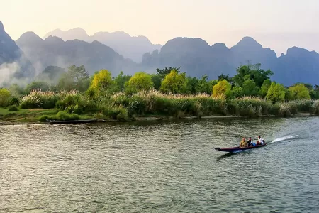 Promenade en bateau sur le Mékong