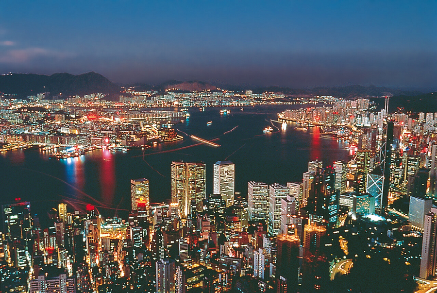 vue panoramique du Peak Hongkong