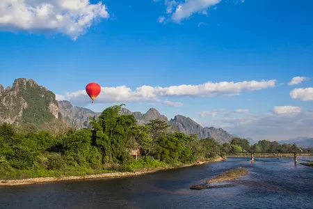 Promenade en balon au dessus de Vang Vien