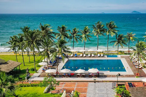 Vue aérienne de l'hôtel Victoria Hoi An