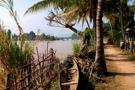 Hôtel au bord du Mekong dans la région de Pakse