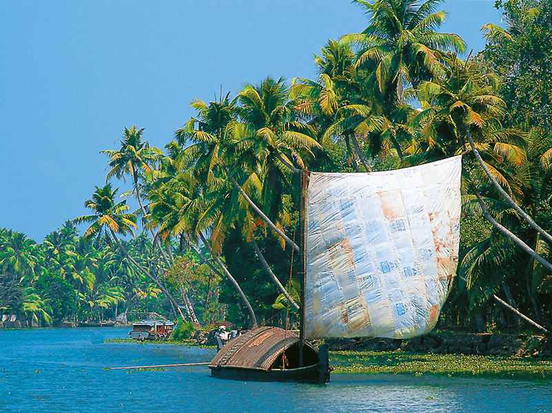 Bateau sur les BAckwaters à Kerala