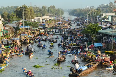 Visite du marché flottant à Can Tho Vietnam