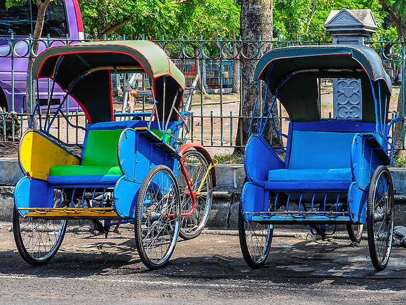 Scène de rue à Java