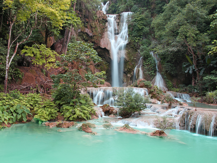 Les chutes d'eau Kuang Si Wasserfalls à Luang Prabang