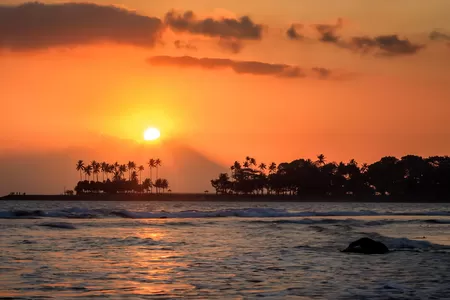 Coucher do sileil sur la plage de Jimbaran