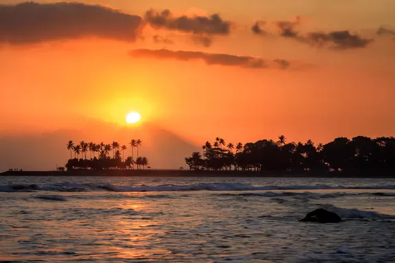 Coucher do sileil sur la plage de Jimbaran